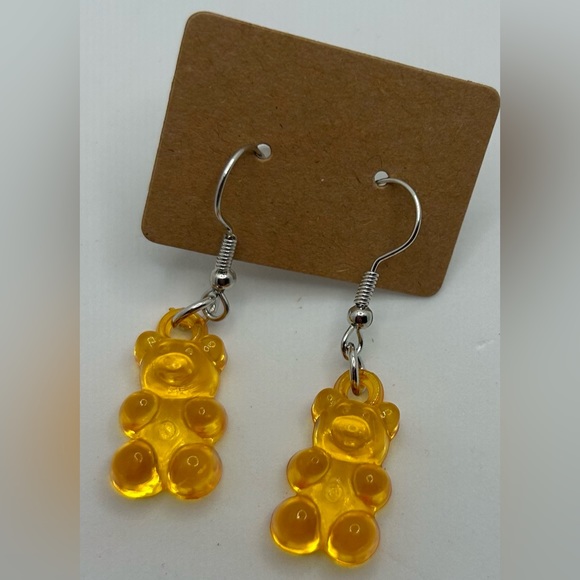 Gummibear Dangle Fashion Earrings yellow - Picture 1 of 2